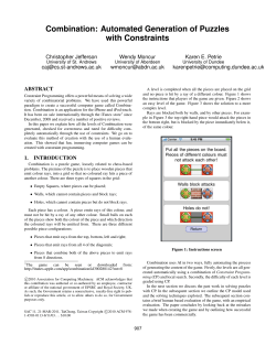 Combination: automated generation of puzzles with constraints