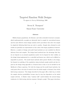 Targeted Random Walk Designs
