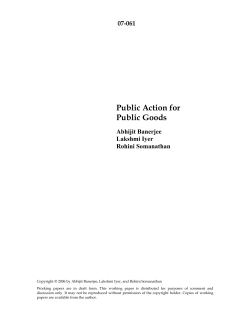 Public Action for Public Goods