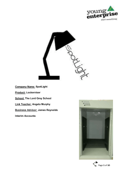 Company Name: SpotLight Product: Lockerniser School: The Lord