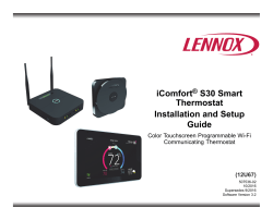 iComfort S30 Smart Thermostat Installation and