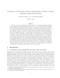 Consistency of Probability Measure Quantization by Means of