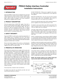 PRSU/4 Manual - Tapeswitch Corporation