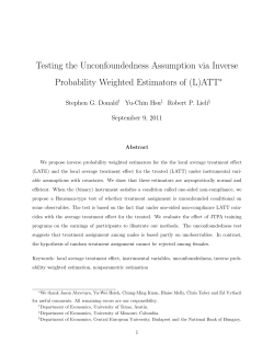 Testing the Unconfoundedness Assumption via Inverse Probability