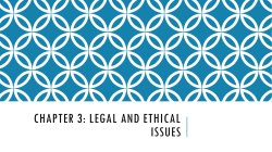 Chapter 3: Legal and ethical issues