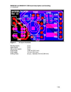 MAS6180 and MAS6181 COB board description and bonding