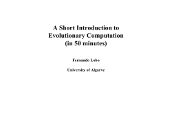 A Short Introduction to Evolutionary Computation