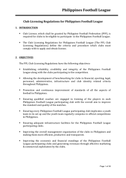 Philippines Football League - The Philippine Football Federation