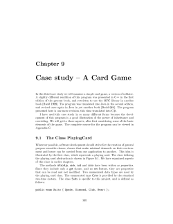 Case study A Card Game - College of Engineering | Oregon State