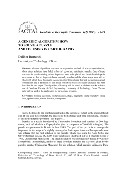 A GENETIC ALGORITHM HOW TO SOLVE A PUZZLE AND ITS