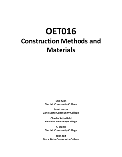 OET016 Construction Methods and Materials