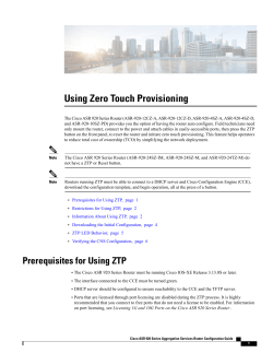 Using Zero Touch Provisioning