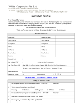 Customer Profile - WHITE CORPORATE