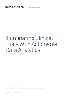 Illuminating Clinical Trials With Actionable Data Analytics
