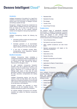 Intelligent Conveyancing - Denovo Business Intelligence