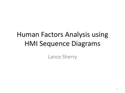Human Factors Analysis using HMI Sequence Diagrams