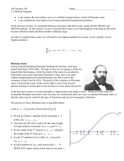 5-2 Definite Integrals - Mayfield City Schools