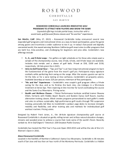 rosewood cordevalle launches innovative golf programs to attract