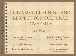 pervasive learning and respect for cultural diversity