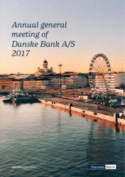 Annual general meeting of Danske Bank A/S 2017