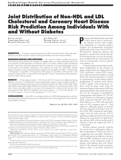 Joint Distribution of Non-HDL and LDL Cholesterol
