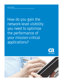 How do you gain the network-level visibility you need to optimize the