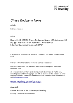 Chess Endgame News - Reading`s CentAUR