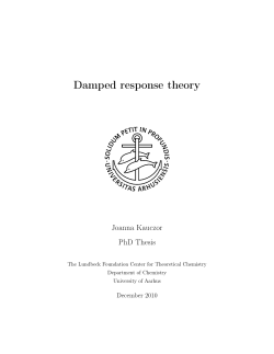 Damped response theory
