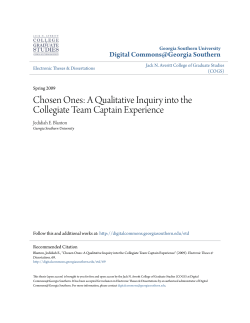 A Qualitative Inquiry into the Collegiate Team Captain Experience