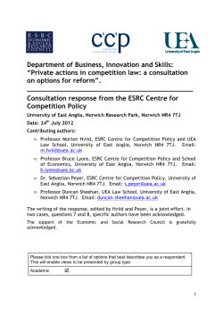 Private actions in competition law: A