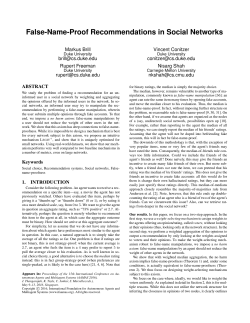 False-Name-Proof Recommendations in Social Networks