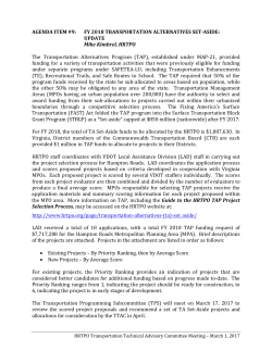 9. FY 2018 Transportation Alternatives Set