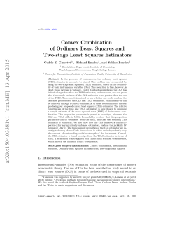 Convex Combination of Ordinary Least Squares and Two