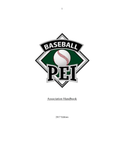 2017 Baseball PEI Association Handbook