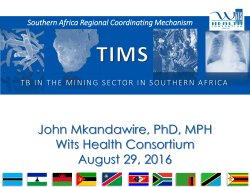 tb in the mining sector in southern africa