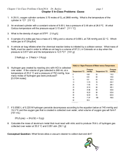 Chapter 5 In-Class Problems Chem201A Dr. Baxley page 1 Chapter