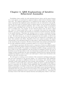 Chapter 3. QRE Explanations of Intuitive Behavioral
