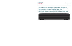 Cisco Explorer 8640HDC, 8642HDC, 8650HDC, and