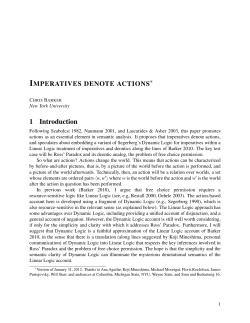 Imperatives denote actions