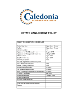 estate management policy - Caledonia Housing Association