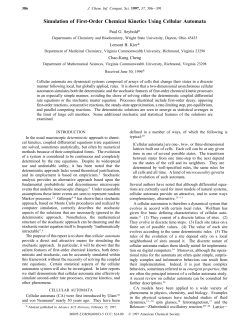 Simulation of First-Order Chemical Kinetics Using Cellular Automata