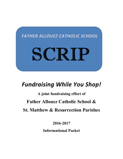 SCRIP FATHER ALLOUEZ CATHOLIC SCHOOL Fundraising While