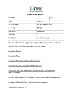Post-Trial Report