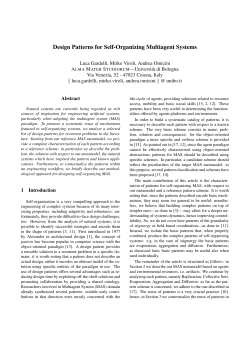 Design Patterns for Self-Organizing Multiagent Systems