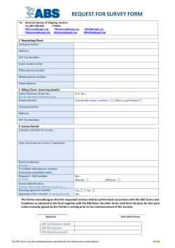 To:American Bureau of Shipping, Houston
