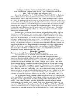 Data-Driven Instructional Decision Making - CCT/EDC
