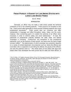 fresh pursuit - Seattle University School of Law