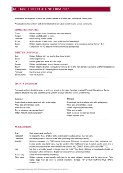 All students are expected to wear the correct uniform at all times as it