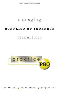 Managing Conflict of Interest Situations