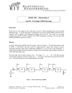 EEEE 381 Lab 5 Two-Stage Op Amp - RIT - People